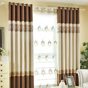 Vải Cation Vải Trang Trí Nội Thất Rèm Cửa Cho Phòng Khách Luxury Curtain Tape Eyelets MOQ 1 Piece