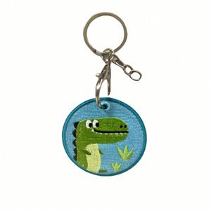 OEM Factory <b>Custom</b> Made Logo Animal Embroidery Key Chain Promotional Gift Embroidered <b>Keychains</b> - Product Image 3