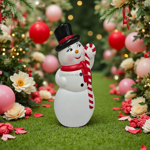 Christmas Snowman Ornaments Plastic Christmas Snowman Statues Creative Home and <b>Holiday</b> Decorations - Product Image 1