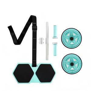 Rodillo Abdominal Profesional Micogo de Doble <span class=keywords><strong>Rueda</strong></span> con Banda de Resistencia Ajustable y Rodillera, <span class=keywords><strong>Rueda</strong></span> de Entrenamiento Abdominal con Rebote Automático - Product Image 3