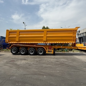 Semi-<span class=keywords><strong>remorque</strong></span> à benne basculante arrière de 80 tonnes personnalisable en direct d'usine, 4 essieux, à vendre, remorques de camion - Product Image 2