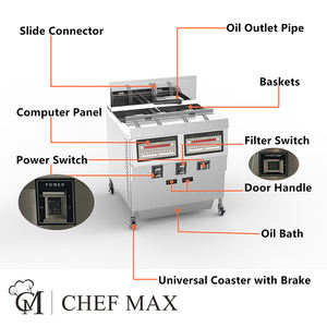Freidora Industrial de Doble Tanque a Gas Natural/GLP para <span class=keywords><strong>Papas</strong></span> Fritas, Pollo y Otros Alimentos, Freidora a Presión para Restaurantes de Comida Rápida - Product Image 3