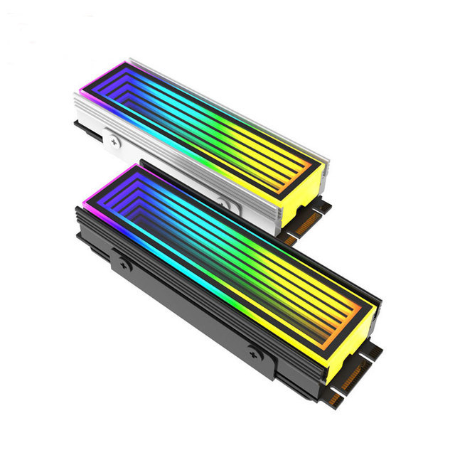 ARGB 5V 3Pin M.2 SSD Heatsink Cooler 2280 Aluminum Solid State Hard Disk Radiator Fan & Cooling Product