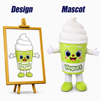 Costume de mascotte gaufrée personnalisé OEM, tenue de personnage alimentaire en peluche pour la publicité des restaurants, les défilés et les spectacles