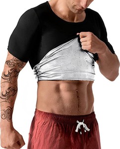 Hommes Minceur Corps Shaper <span class=keywords><strong>Gilet</strong></span> D'entraînement Débardeurs Abdomen Sous-Vêtements Sueur Sauna Shapewear Thermo T-shirt - Product Image 4