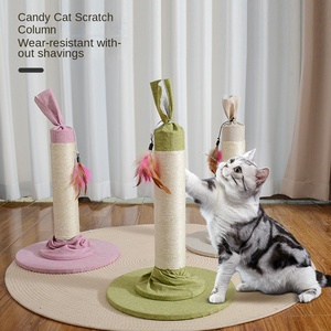Tiragraffi per Gatti Salvaspazio Stile Caramella, Torre per Arrampicata in Sisal Resistente, Facile da Installare, Compatto - Product Image 5