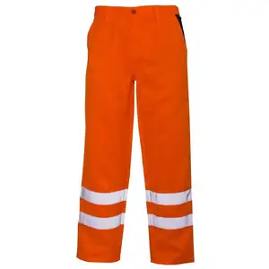 Fita reflexiva confortável reta, calças de trabalho para construção da moda, calças mecânicas, calças de segurança, uniforme de trabalho