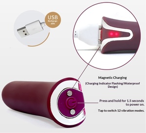Vibrateur en silicone rechargeable à 10 vitesses, masseur vaginal et <span class=keywords><strong>collier</strong></span> sex-toy pour femmes - Product Image 1