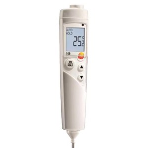 เทอร์โมมิเตอร์วัดอุณหภูมิอาหารแบบพกพา Testo 106 -50~+275 องศาเซลเซียส พร้อมหัววัดแบบบาง ระบบแจ้งเตือนด้วยเสียงและภาพ - Product Image 3
