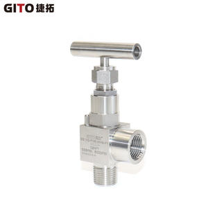 Vanne à aiguille manuelle à angle droit DN15 en acier inoxydable filetée pour le contrôle du gaz, de l'eau et de l'huile - Product Image 3