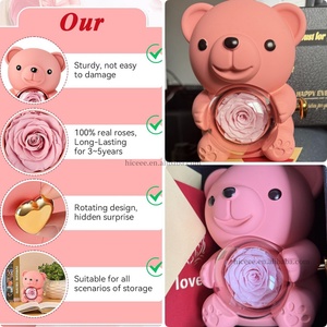 Vendita diretta in fabbrica <span class=keywords><strong>per</strong></span> la festa della mamma regalo conservato con abbraccio <span class=keywords><strong>di</strong></span> <span class=keywords><strong>Rose</strong></span> roteare portagioie <span class=keywords><strong>per</strong></span> donna orsacchiotto <span class=keywords><strong>scatola</strong></span> <span class=keywords><strong>per</strong></span> collana - Product Image 4