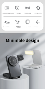 Cargador Inalámbrico Magnético 3 en 1 Plegable, Portátil, de Carga Rápida de 15W para Teléfono, Reloj y Auriculares - Product Image 2