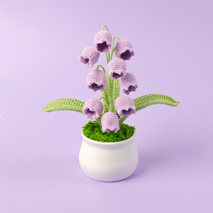 ดอกลิลลี่ถักนิตติ้งถักด้วยมือของดอกไม้กระถางวันวาเลนไทน์ของขวัญวันคริสต์มาสสำหรับแฟนสาวภรรยา - Product Image 3