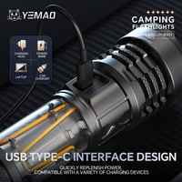 Lampe de poche LED rechargeable haute puissance Laser Logo personnalisé Corps en aluminium Batterie au lithium Conception étanche Fonction de lumière vive