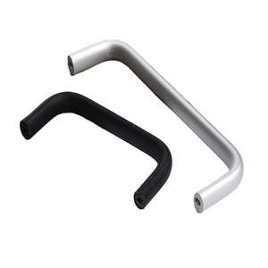 Poignée de tirage carrée elliptique en alliage d'aluminium noire, durable, antirouille, multifonction pour commode, armoire, tiroir, entrepôt - Product Image 1