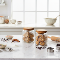 Bocaux en verre de stockage avec couvercles hermétiques et anneaux, bouteilles de fermentation et de mise en conserve, bocaux Mason à large ouverture 16oz 32oz 500ml 1000ml