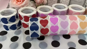 Autocollants en forme de cœur mignons et adorables de 1 pouce, autocollants en forme de cœur pour la Saint-Valentin, pour enveloppes, bouteilles, emballages - Product Image 6