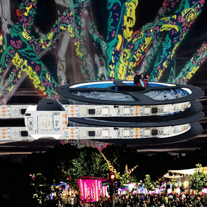 12V RGB <span class=keywords><strong>LED</strong></span> dải thông minh ánh sáng không thấm nước địa chỉ ws2811 <span class=keywords><strong>1903</strong></span> 16703 cơ thể đồng kết nối USB cho chiếu sáng dự án - Product Image 3