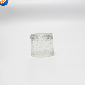 Caramelle di vetro con coperchio di vetro 450ml vecchio stile trasparente tondo in rilievo contenitore di stoccaggio - Product Image 5