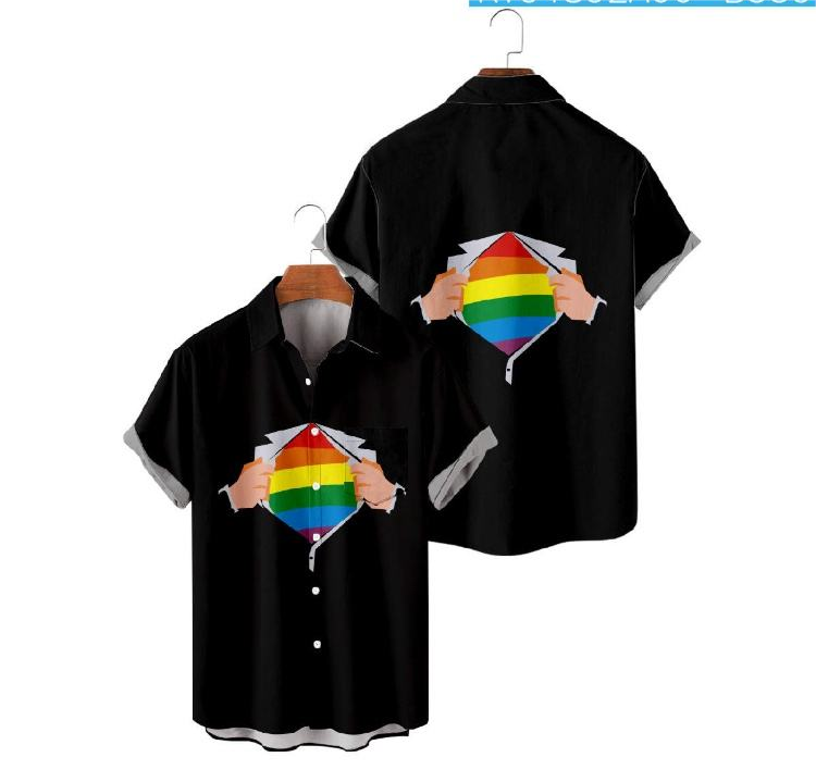 Fashion Human Lgbt Flag Gay Pride Month Transgender Rainbow Lesbian T-shirt Rainbow Graphic Tees