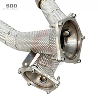 Tuberías de Escape Rectas SDO para Porsche Cayenne 958 Turbo / Turbo S 4.8T 2011-2018, Tuberías de Acero Inoxidable con Protección Térmica