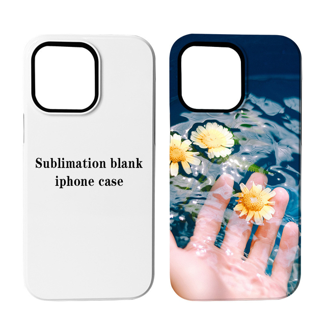 Wholesale TPU PC Coating 2 in 1 Tough Blank Cell Mobile Cover 3D Sublimation Phone Case for Iphone 14 15 16 17 Pro Plus Max