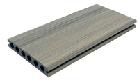 Plancher de terrasse en composite co-extrudé WPC sans vis ni perçage, anti-UV, écologique, sans joint, creux, pour jardin extérieur