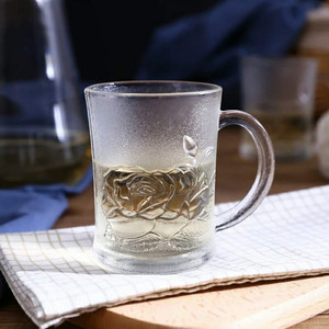 Set di 6 Bicchieri Multiuso in Vetro a Forma di Rosa per Acqua, Caffè, Tè, Latte e Birra, Adatti per <span class=keywords><strong>Bar</strong></span> - Product Image 5
