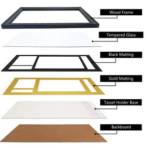 Giấy chứng nhận tốt nghiệp anh đào tùy chỉnh và Khung Ảnh với một người giữ tua nhiều màu Mat có sẵn - Product Image 6