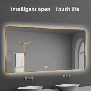 Популярное зеркало для ванной с сенсорным экраном и светодиодной подсветкой