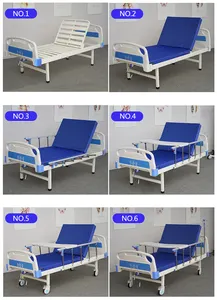 2024 Hot-selling Hospital Furniture Equipment Health Care Steel 2 Cranks Manual 2 Function Hospital Bed