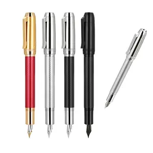 Jinhao 92 Luxury Design Gold And Red Color With Embossing Metal Fountain Pen Promotional Gift Calligraphy Writing Pen