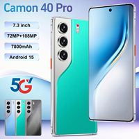 Smartphone 5G Camon 40 Pro Techno 1 To en gros avec processeur Deca-Core, écran HD 7,3 pouces, téléphone Android 108 MP, batterie 7800 mAh 90 Hz