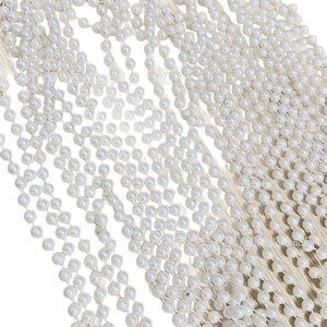 Rideaux de perles en résine plastique blanc cassé pour décorations de plafond de mariage - Product Image 5
