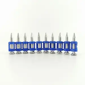 Steel Drive Pin Shooting Nail With Plastic Washer Collated Gas Drive Pins Strip Concrete Nails