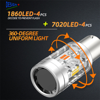 Ampoule LED Canbus JIACHI haute puissance 1157, 32W 15000LM, puce 1860+7020 4SMD, pour feux de jour et antibrouillard, nouveauté