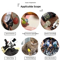 Bande de tissu non tissé auto-adhésive, attelle élastique universelle pour cheville, bandage pour patte d'animal, bandage pour doigt et ruban musculaire anti-abrasion