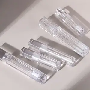 Mini Tube de baume à lèvres en PP transparent personnalisé 4.5ml 5.5ml Tube de rouge à lèvres en plastique vide