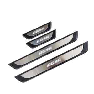 WZXD New Arrival <b>Door</b> Sill Guards <b>Door</b> Sill <b>Plate</b> With LED Black Steel for WIGO 2023 2024 - Product Image 2