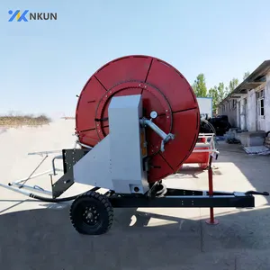 Agriculture Traveling Mobile Water Wheel Big Rain Gun Hose Reel Sprinkler Irrigation System For Sale