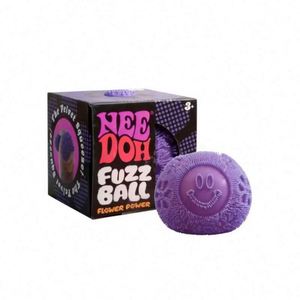 Vente en gros de balles anti-stress NeeDoh Fuzz Ball, jouet à presser en TPR souple, balle sensorielle anti-anxiété, balle moelleuse à visage souriant, 6,5 cm, 14+ - Product Image 6
