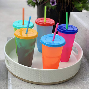 2020 <span class=keywords><strong>Amazon</strong></span> Top vendedores 5 piezas reutilizables temperatura mágica que cambia de Color de plástico beber <span class=keywords><strong>tazas</strong></span> de café - Product Image 5