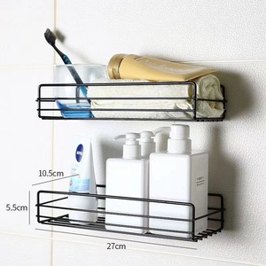 Étagère de salle de bain Étagères de rangement murales en coin Porte-shampoing Étagère à cosmétiques Panier de douche en fer Organisateur de salle de bain - Product Image 6
