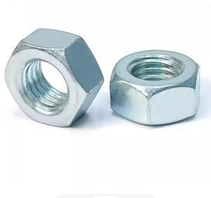 Tuercas hexagonales de acero galvanizado LeGood, rosca n.º 8-32, grado 2, acabado zincado transparente - Product Image 1