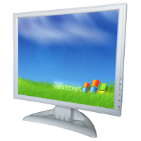 Écran de bureau LED LCD Full HD 4:3 blanc de 17 pouces pour le bureau avec entrée VGA