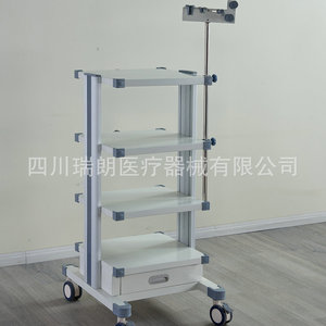Chariot médical Ruilang en acier inoxydable, 4 niveaux, étagères réglables, silencieux, pour équipement chirurgical - Product Image 2