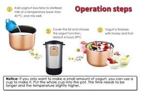 <span class=keywords><strong>Yaourtière</strong></span> automatique multifonction intelligente avec revêtement en acier inoxydable pour usage domestique, certifiée CE CB, pot de fermentation - Product Image 6