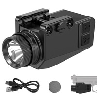 Lampe torche tactique LED à montage sur rail, 17 fonctions, résistance aux chocs, résistance aux chutes