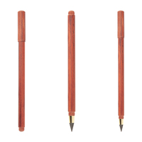 Lápiz eterno de madera con logotipo grabado personalizado bolígrafo mágico retro sin tinta con tapa de madera roscada
