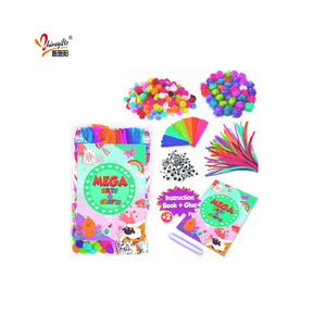 Prix compétitif Ensemble de bricolage pour enfants Jouets nettoyeur de tuyaux Wiggle Googly Eyes Box Diy Pom Poms Craft Set - Product Image 2